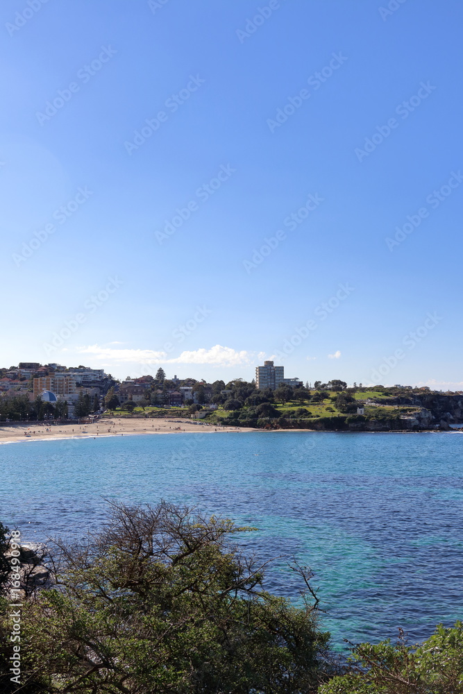 Coogee beach, Sydney Australia and beautiful blue sky Coogee beach, Sydney Australia and beautiful blue sky