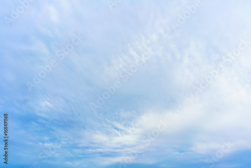 Beautiful white clouds and blue sky background