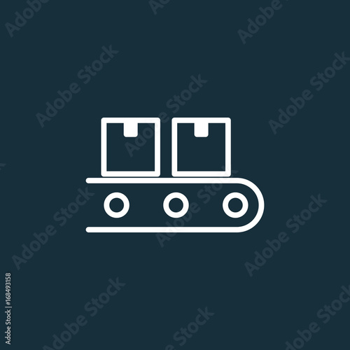 conveyor belt icon on dark background