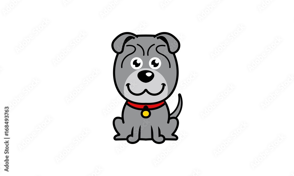 Naklejka premium Pet, Dog, Liitle Dog Vector