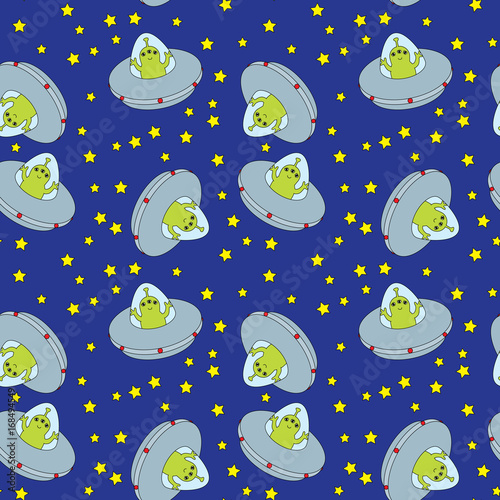 Seamless aliens pattern