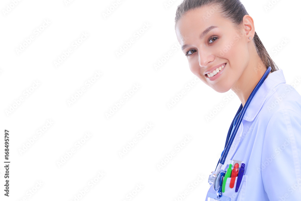 Female doctor with clipboard. Woman doctor Female doctor with clipboard. Woman doctor