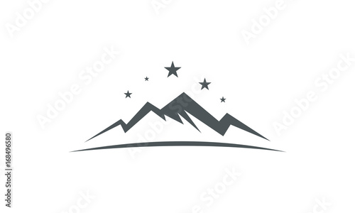 mountain and star