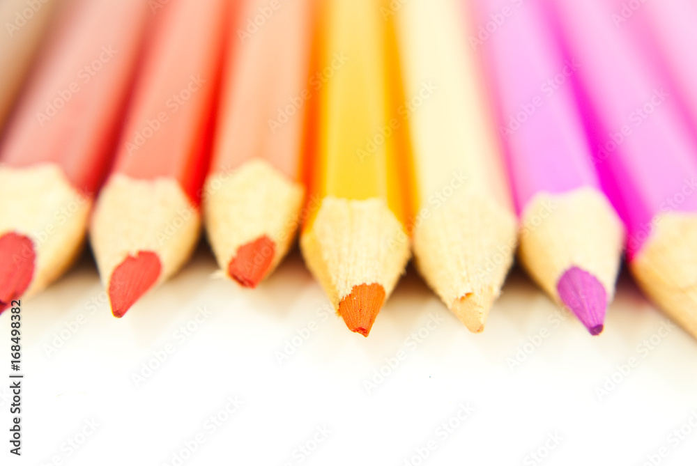 Colorful pencil isolated on the white background. Colorful pencil isolated on the white background.