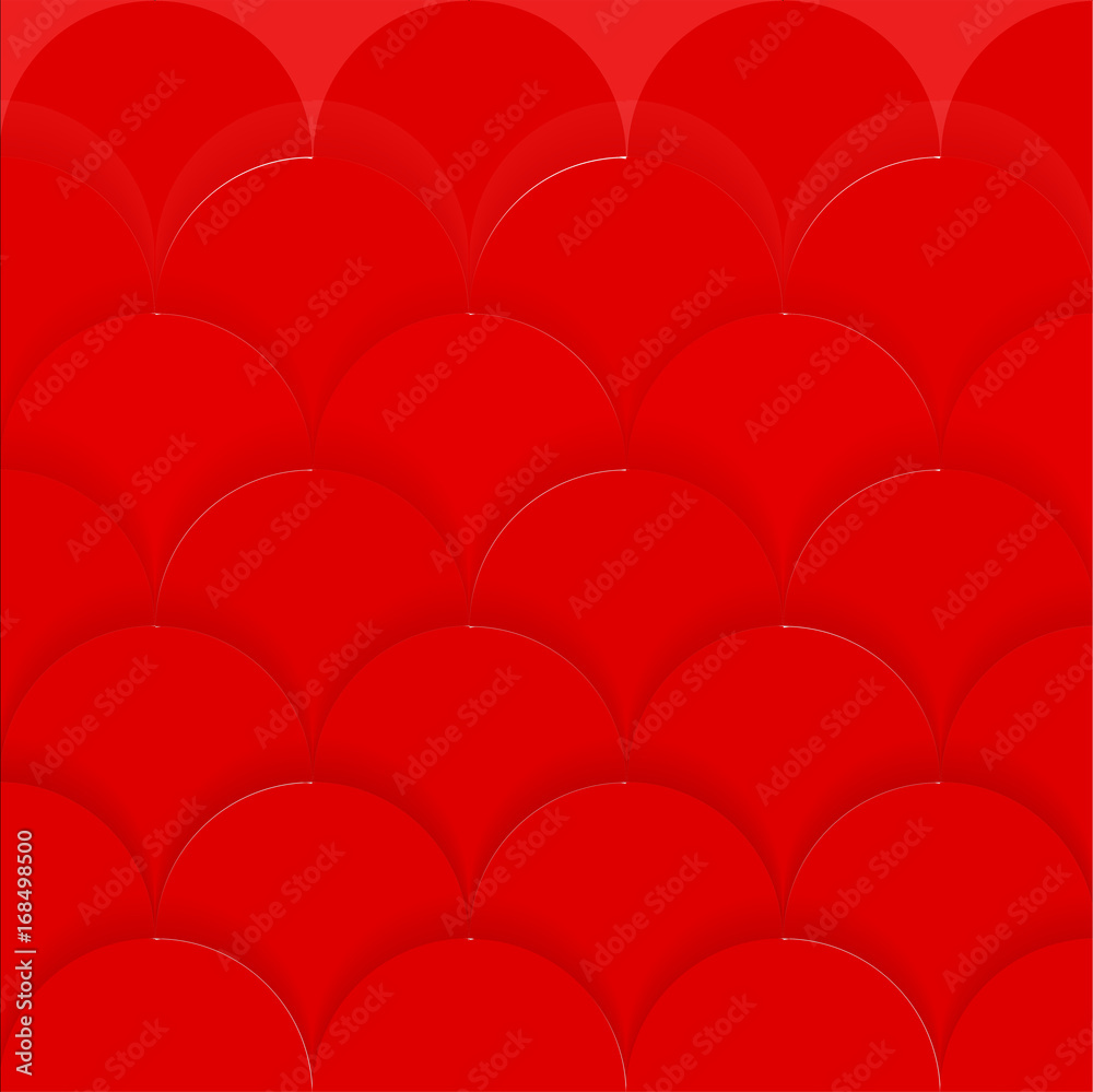 Red Circles Pattern Christmas Background