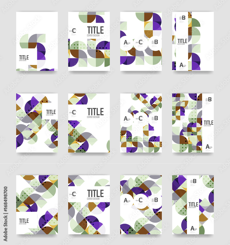 Fototapeta premium Set of brochure cover templates