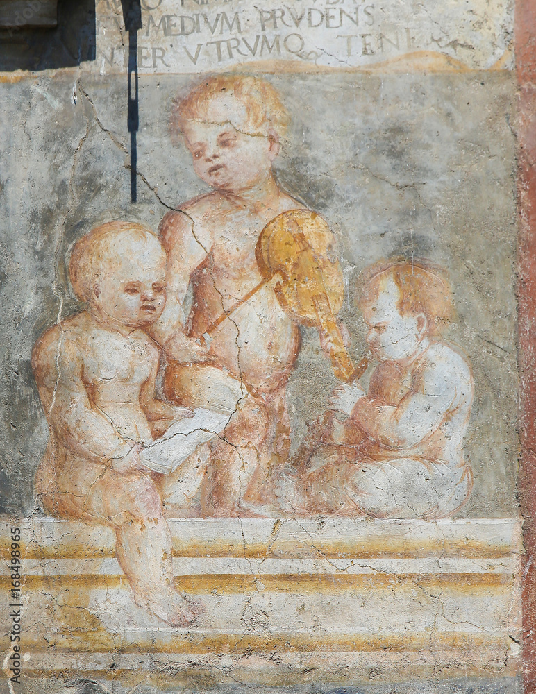 Frescoes on the Case Cazuffi-Rella in Trento - Angels