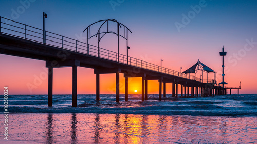 Brighton Beach jetty at sunset