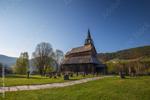Kaupanger Stave Church in Kaupanger, Sogndal, Sogn og Fjordane, Norway