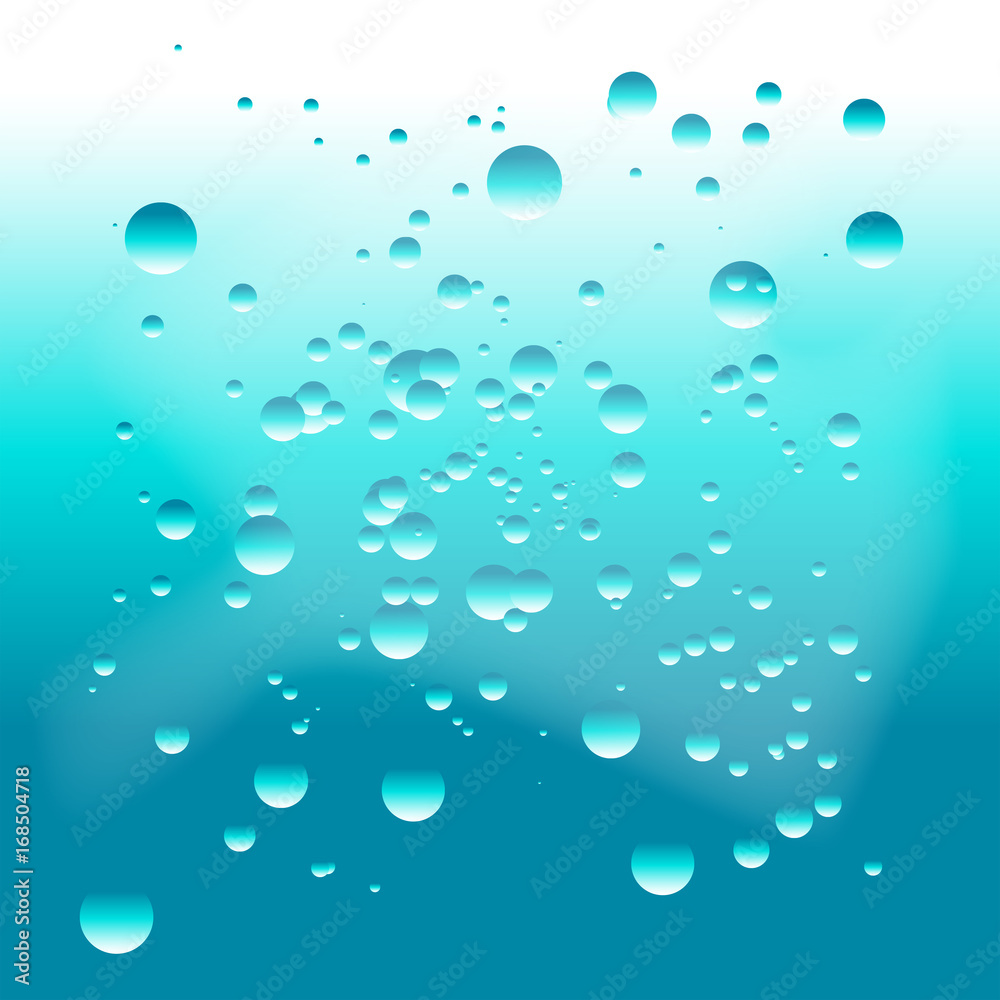 Vintage Bright Bubbles Vector Background