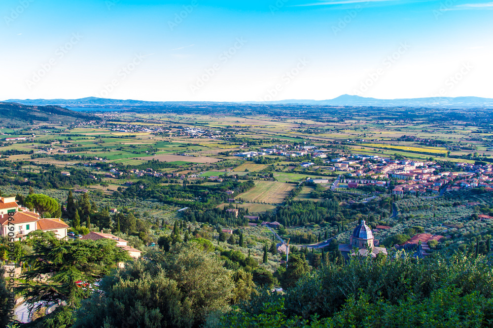 View of Val di Chiana in tuscany, Italy