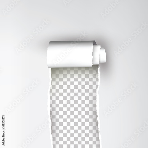 Realistic vector torn paper with ripped edges. Torn page banner for web and print, sale promo, advertising, presentation. Damaged torn paper for design. Vector illustration.