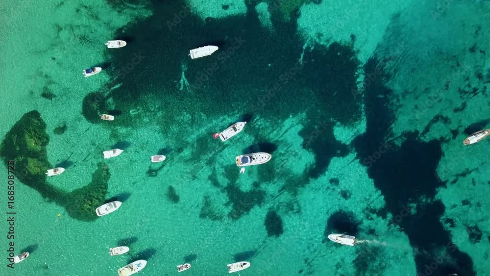 Top view of boats in Sardinia. Top view of boats in Sardinia.