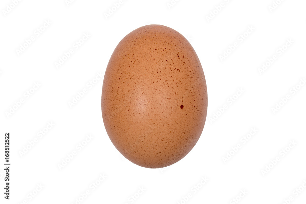 Single brown chicken egg isolated on white background. Single brown chicken egg isolated on white background.
