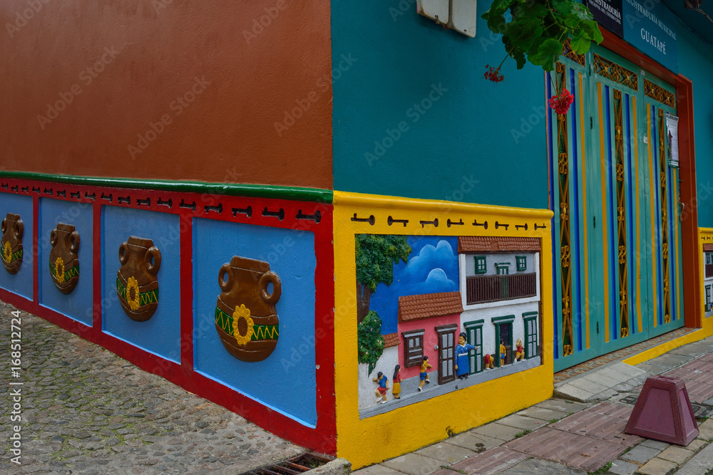 Colombia guatape street corner