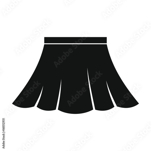 Skirt in black simple silhouette style icons vector illustration for design and web isolated