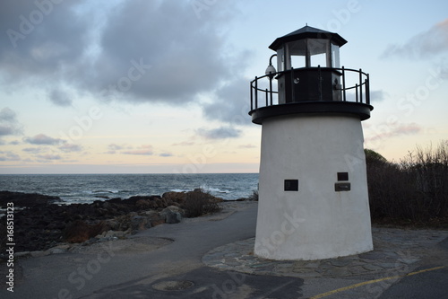 Maine USA lighthouse coastal sunset dusk
