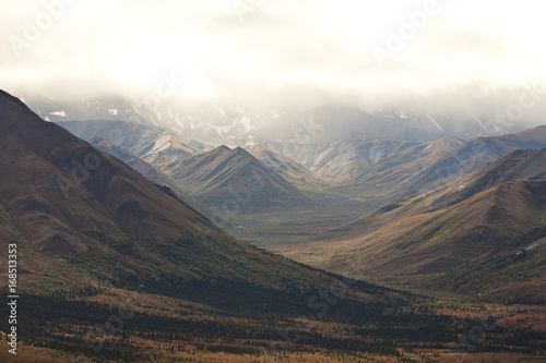 View of mountain range and cloudy sky