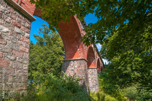 Bricks railway bridge in Bytow (Poland photo