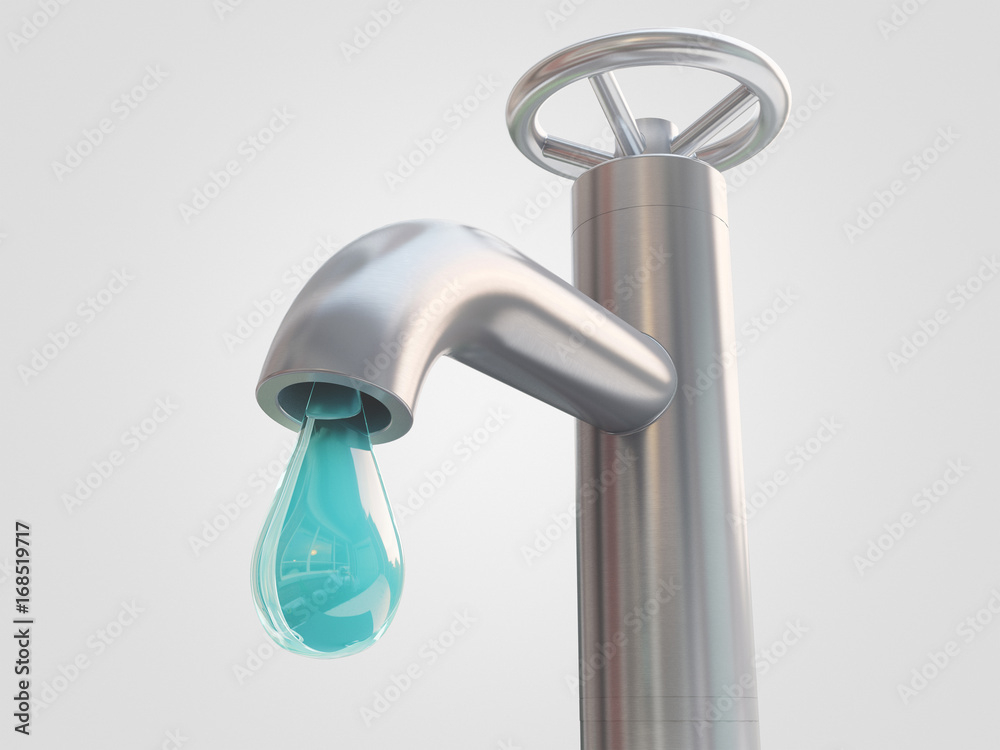 Ilustrace „Rubinetto con goccia d'acqua, risorsa“ ze služby Stock | Adobe  Stock