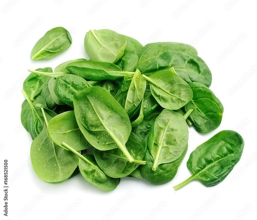 Spinach leaves.
