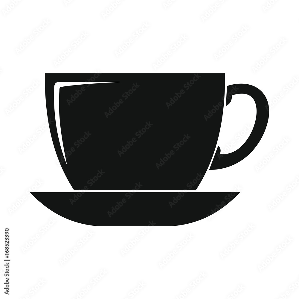 Cup in black simple silhouette style icons vector illustration for design and web isolated Cup in black simple silhouette style icons vector illustration for design and web isolated