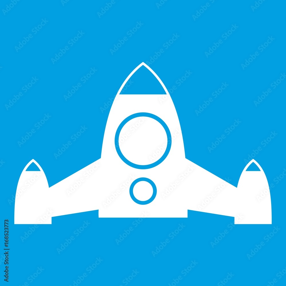 Naklejka premium Rocket icon white