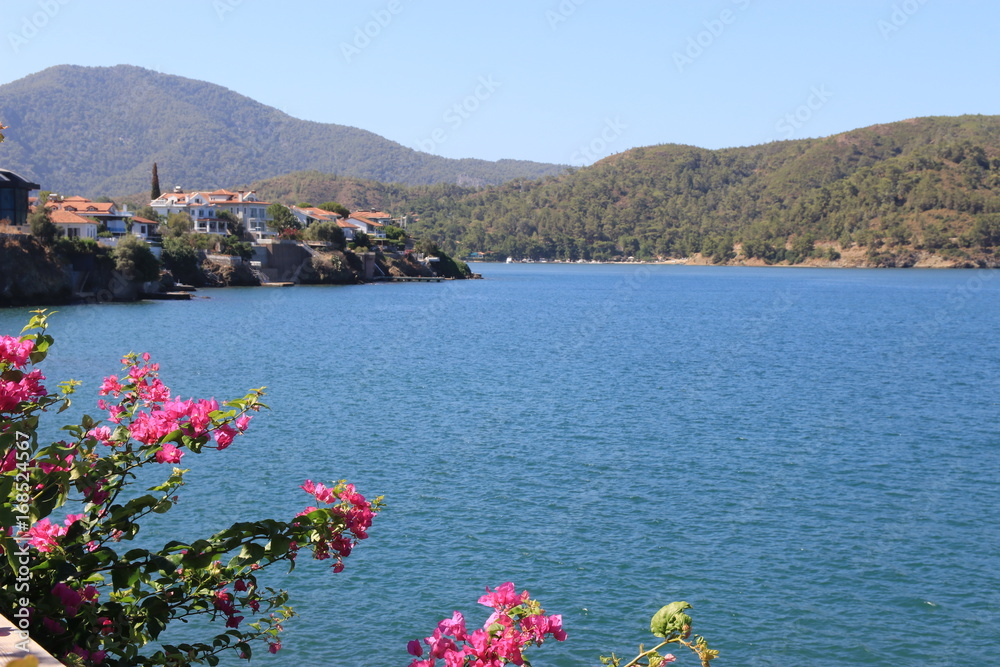 A view of  mountains around the bays of fethiye in turkey