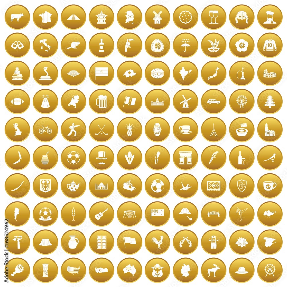 100 map icons set gold 100 map icons set gold