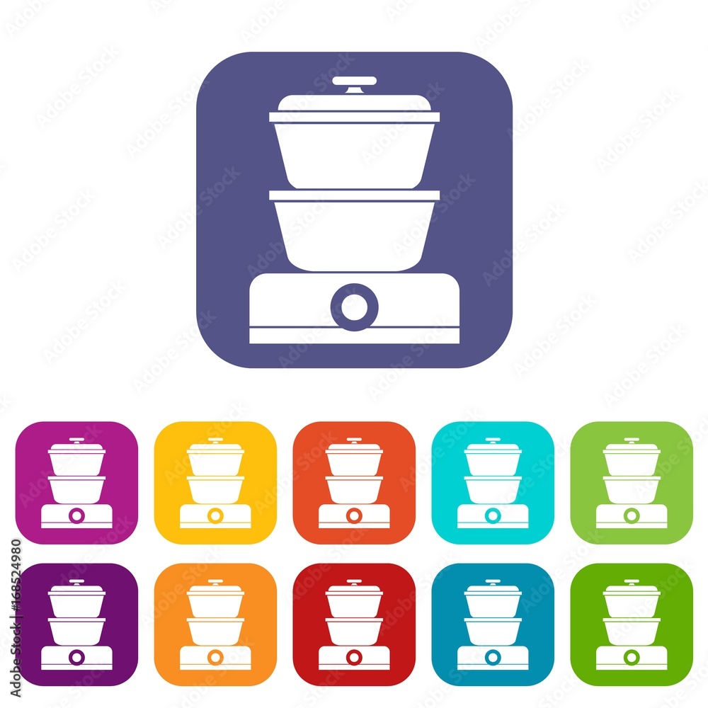 Steamer icons set Steamer icons set