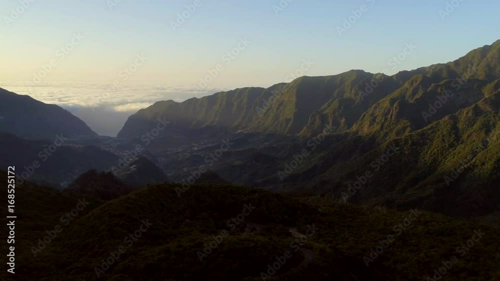 Sunset Over the Mountains and Valleys of Madeira Sunset Over the Mountains and Valleys of Madeira