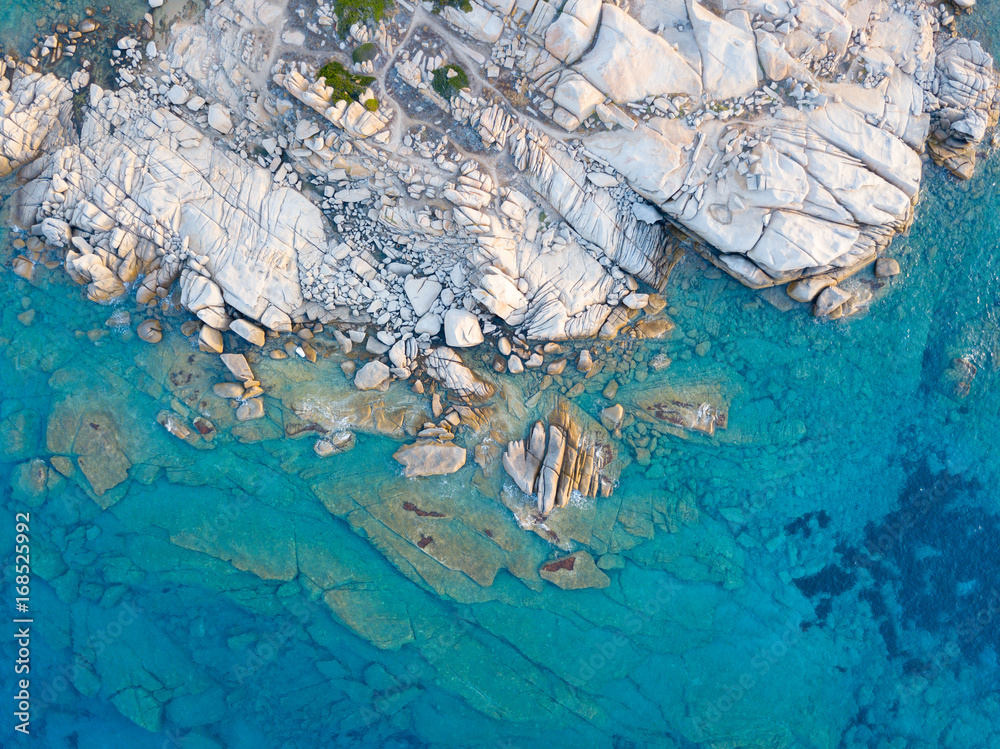 Top view of Sardinian coast.