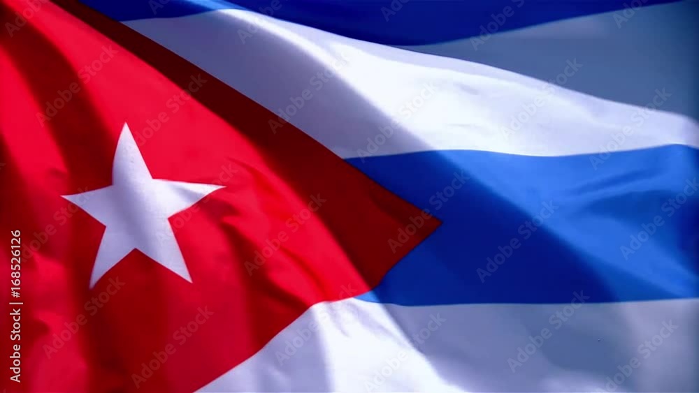 Flag of Cuba rippling in the wind. Flag of Cuba rippling in the wind.