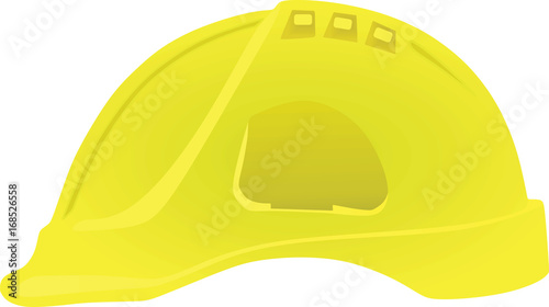 Yellow hard hat. vector illustration