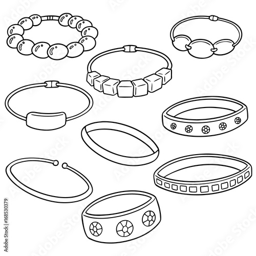 vector set of bracelet