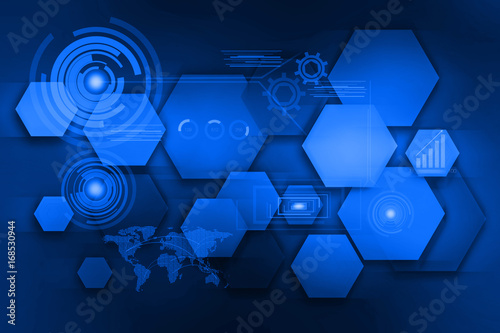 Hexagon Techno abstract background2