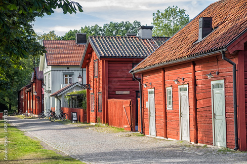 Wadkoping in Orebo, Sweden is a quarter of beautiful historical traditional wooden houses