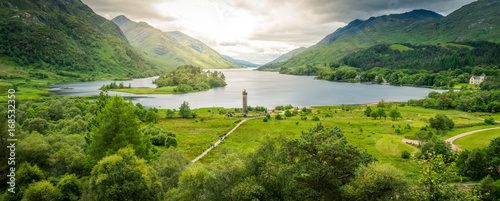 Glenfinnan Monument, at the head of Loch Shiel, Inverness-shire, Scotland. photo