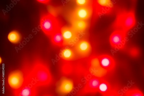Red and yellow holiday bokeh. Abstract Christmas background