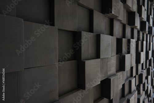 Texture of a wall from wooden beams