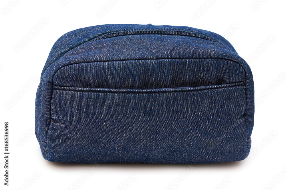 blue jeans bag isolated on white background