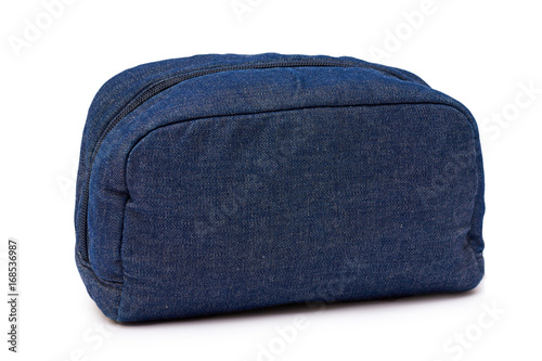 blue jeans bag isolated on white background