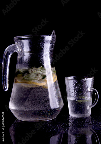 A jug of cold water