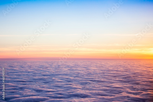 Sunset clouds from above