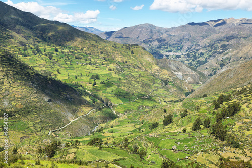 View of fields in the way to Huanuco  Peru