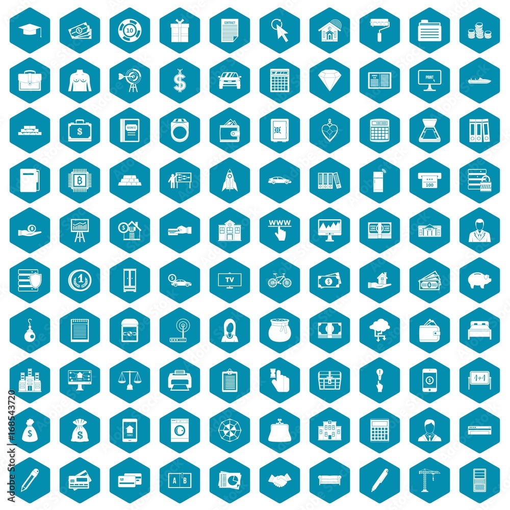 100 credit icons sapphirine violet