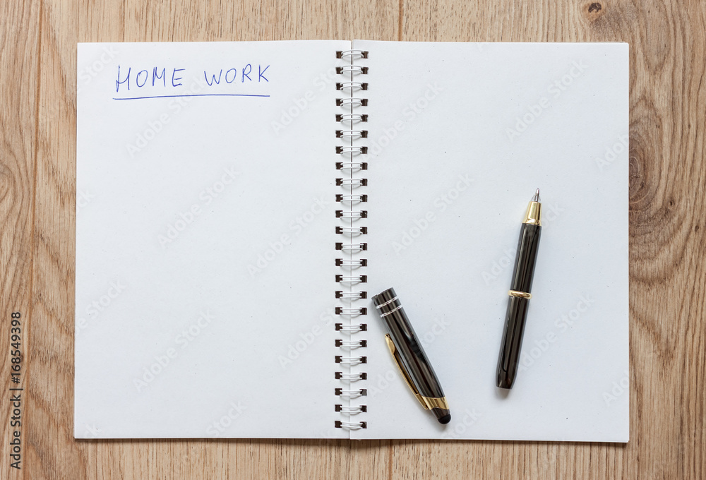 open notebook for home work open notebook for home work