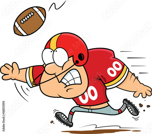 Cartoon Catching Football