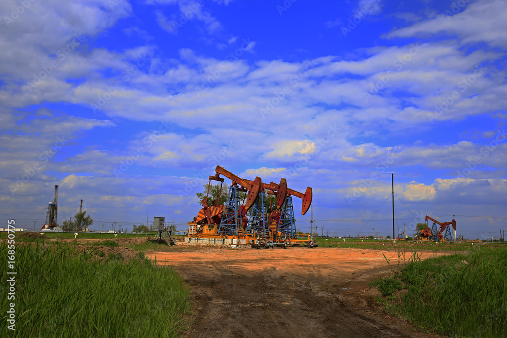 Fototapeta premium The oil pump, industrial equipment