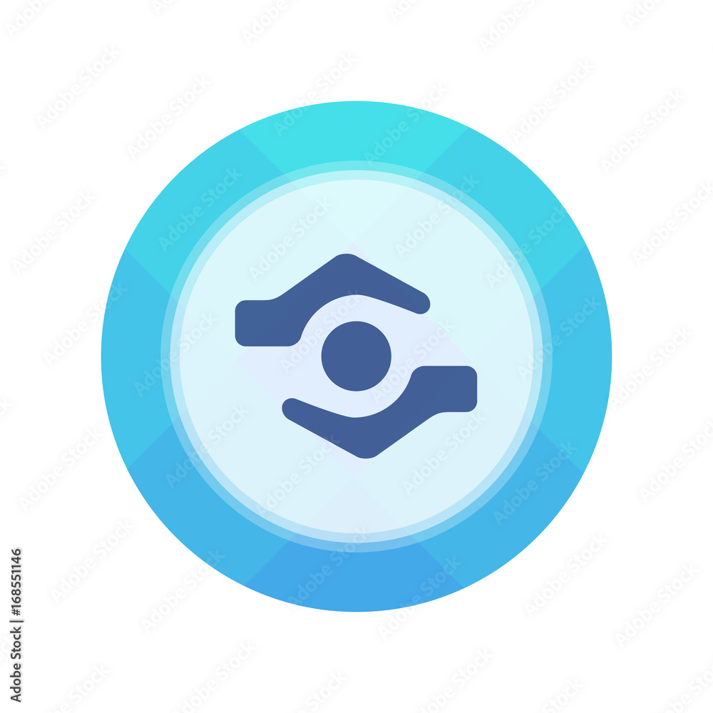 Paper Flat Cirlce Button